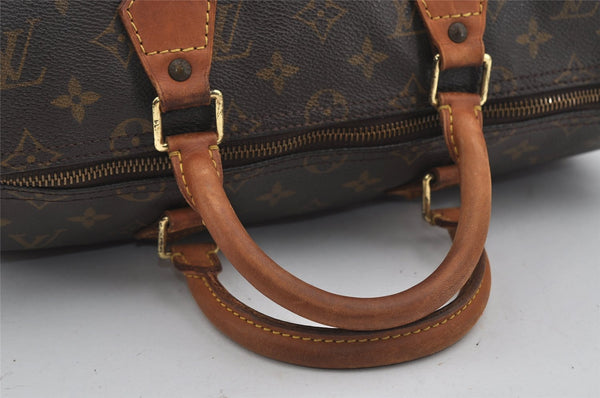 Authentic Louis Vuitton Monogram Speedy 35 Hand Boston Bag M41524 LV 1771I