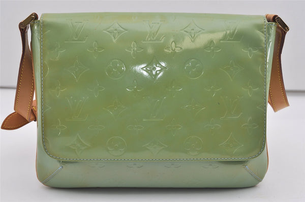 Auth Louis Vuitton Vernis Thompson Street Shoulder Bag Green M91009 LV 1773I