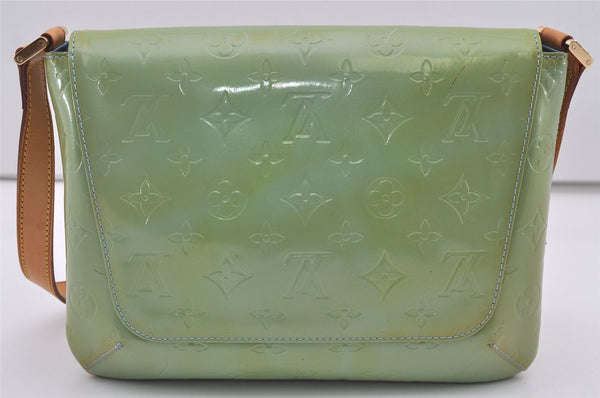Auth Louis Vuitton Vernis Thompson Street Shoulder Bag Green M91009 LV 1773I