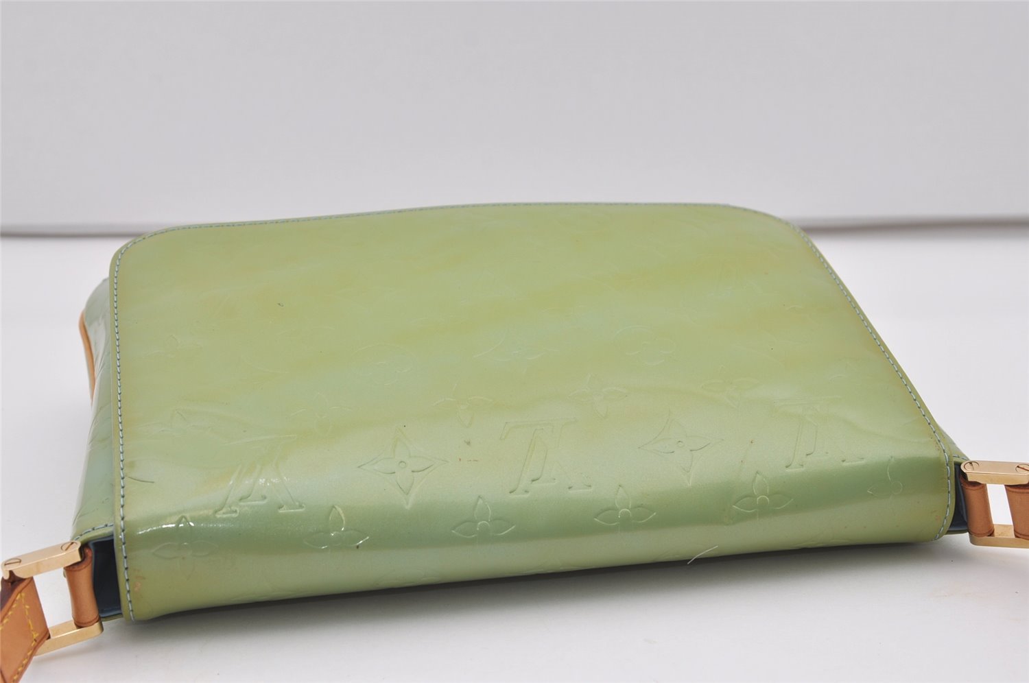 Auth Louis Vuitton Vernis Thompson Street Shoulder Bag Green M91009 LV 1773I