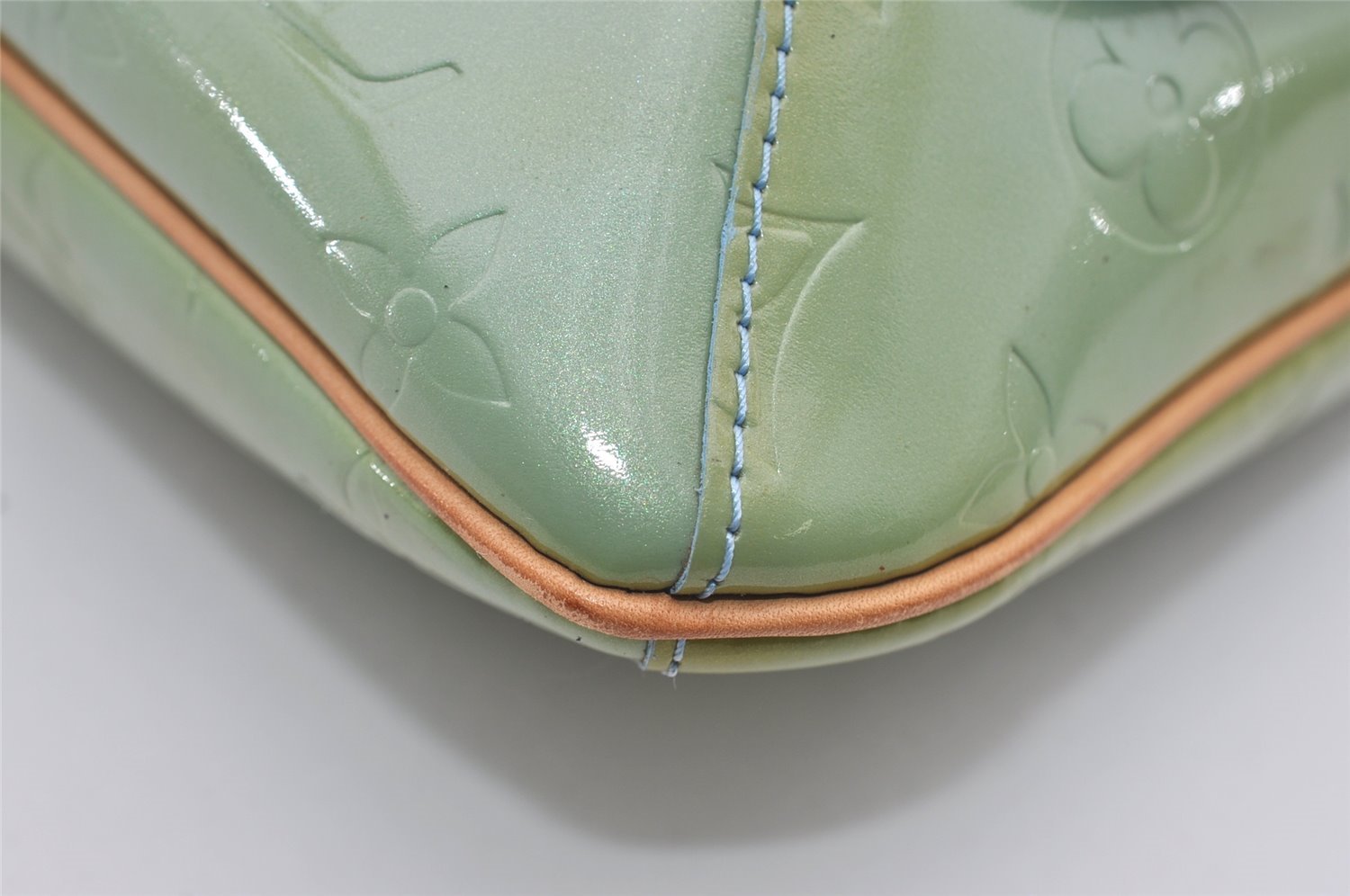 Auth Louis Vuitton Vernis Thompson Street Shoulder Bag Green M91009 LV 1773I