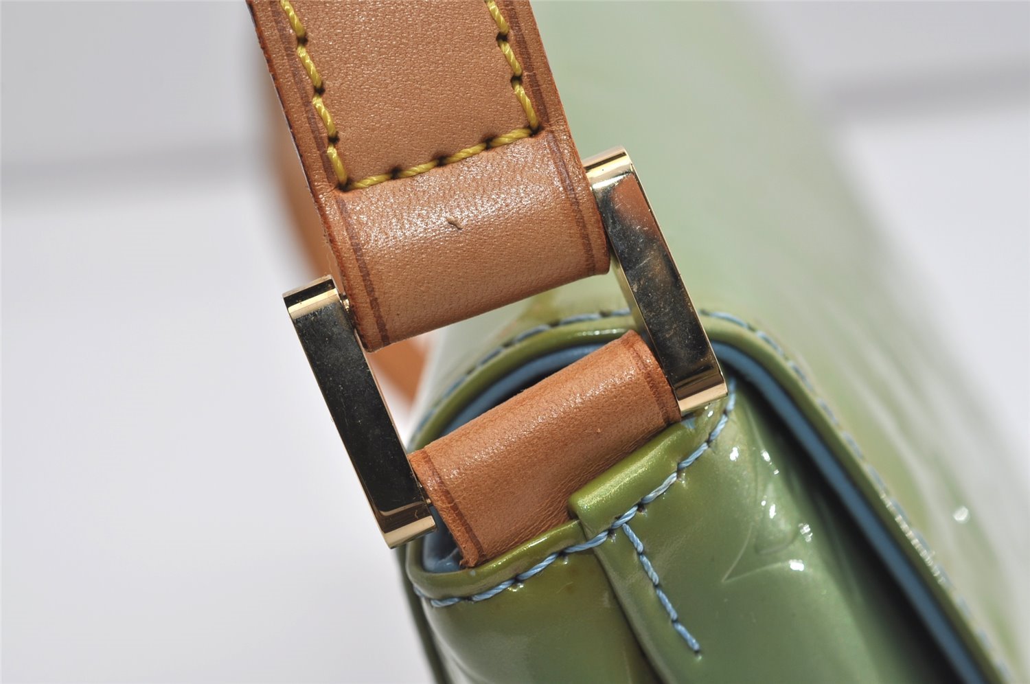 Auth Louis Vuitton Vernis Thompson Street Shoulder Bag Green M91009 LV 1773I