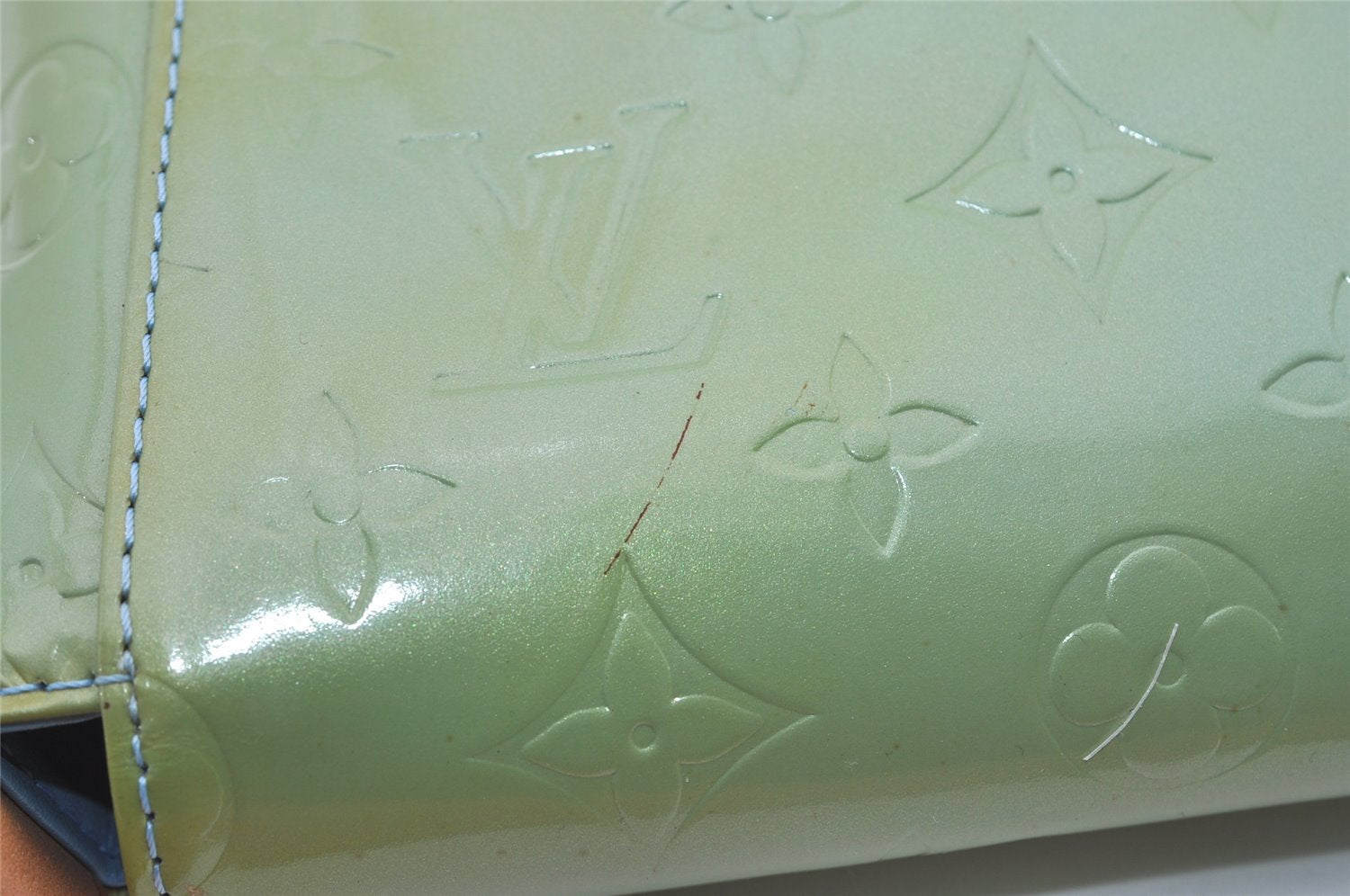 Auth Louis Vuitton Vernis Thompson Street Shoulder Bag Green M91009 LV 1773I