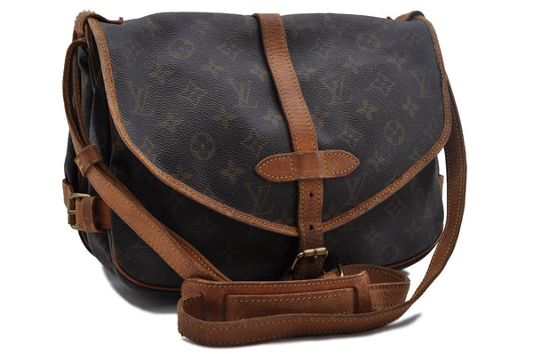 Auth Louis Vuitton Monogram Saumur 30 Shoulder Cross Body Bag M42256 LV 1774D