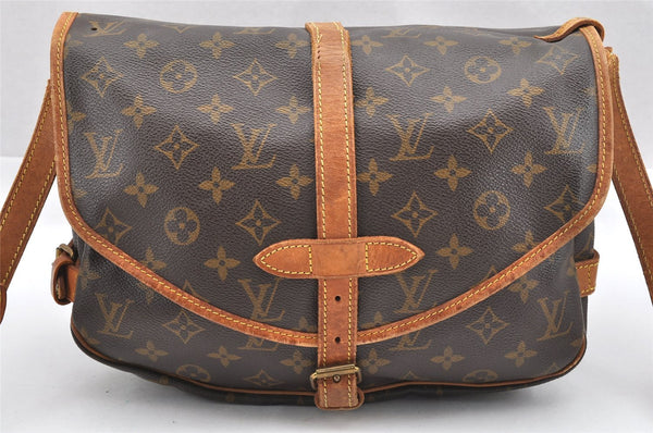 Authentic Louis Vuitton Monogram Saumur 30 Shoulder Cross Bag M42256 Junk 1774I