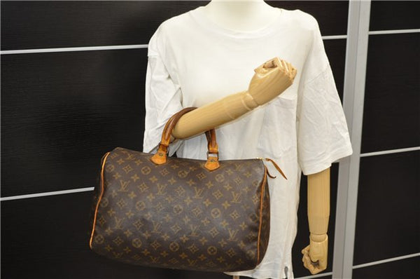 Authentic Louis Vuitton Monogram Speedy 35 Hand Bag M41524 LV 1775D