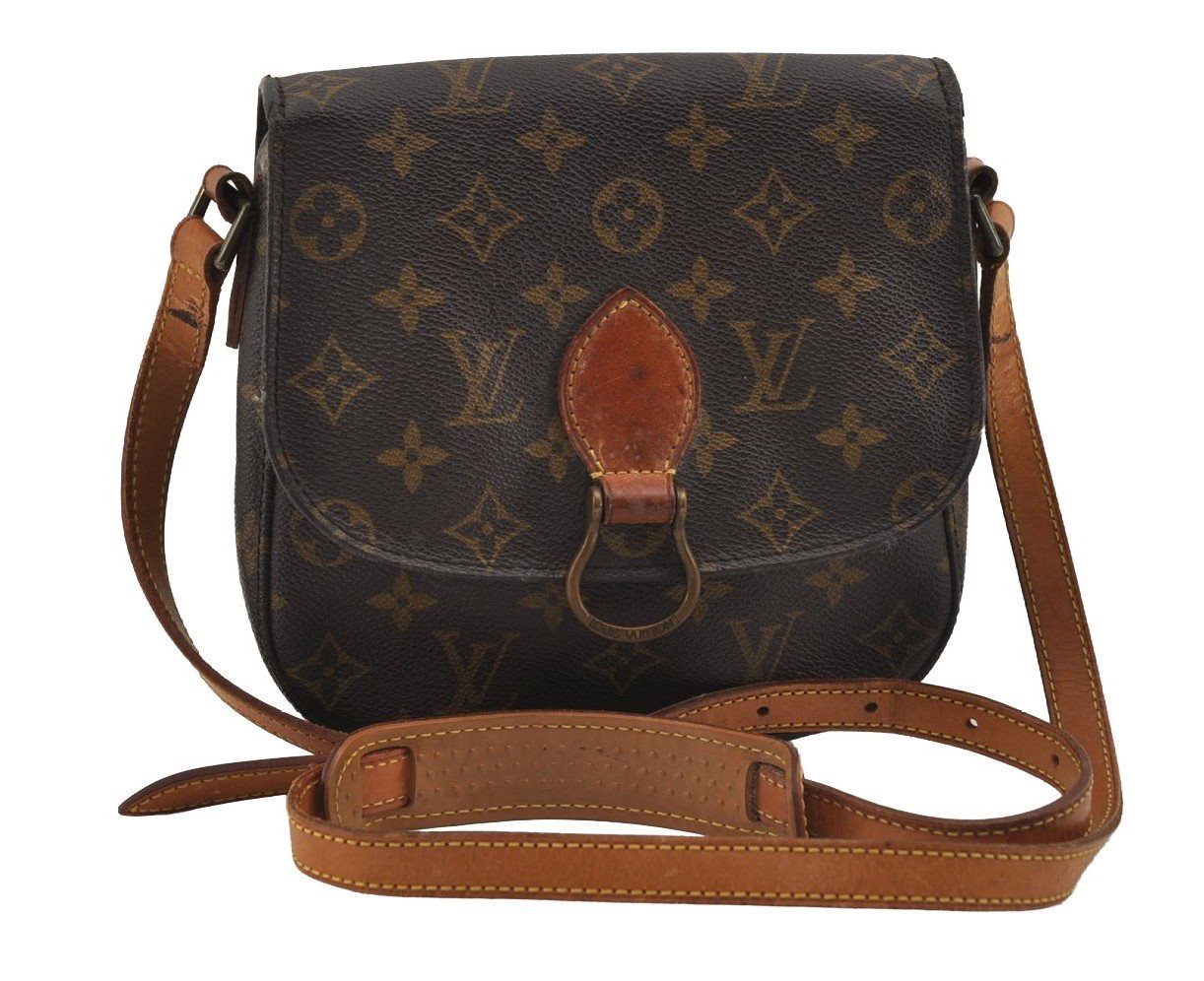 Authentic Louis Vuitton Monogram Saint Cloud MM M51243 Shoulder Cross Bag 1775I