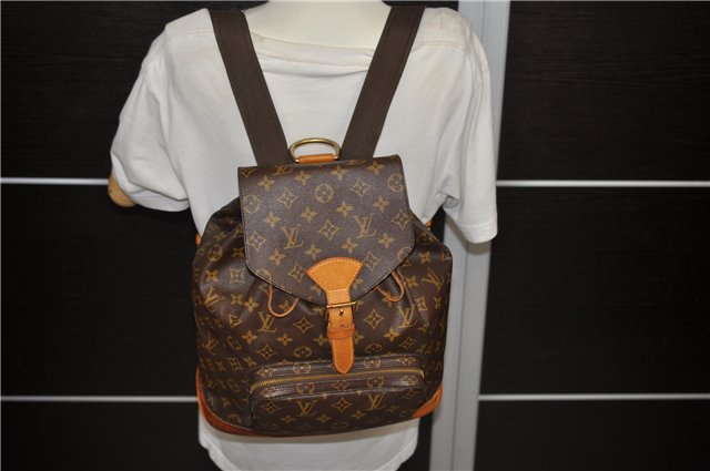 Authentic Louis Vuitton Monogram Montsouris GM Backpack M51135 LV 1778D