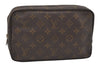 Auth Louis Vuitton Monogram Trousse Toilette 23 Clutch Hand Bag M47524 LV 1781I