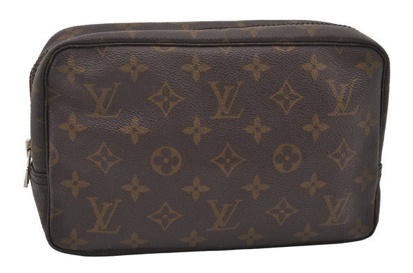 Auth Louis Vuitton Monogram Trousse Toilette 23 Clutch Hand Bag M47524 LV 1781I