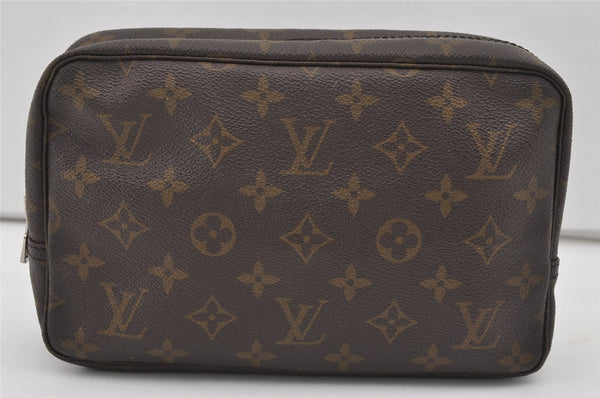 Auth Louis Vuitton Monogram Trousse Toilette 23 Clutch Hand Bag M47524 LV 1781I