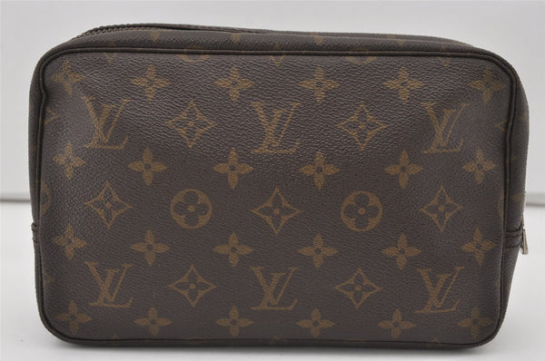 Auth Louis Vuitton Monogram Trousse Toilette 23 Clutch Hand Bag M47524 LV 1781I