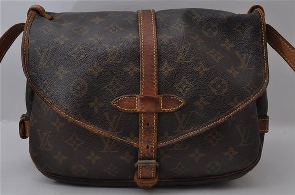 Auth Louis Vuitton Monogram Saumur 30 Shoulder Cross Body Bag M42256 LV 1782D