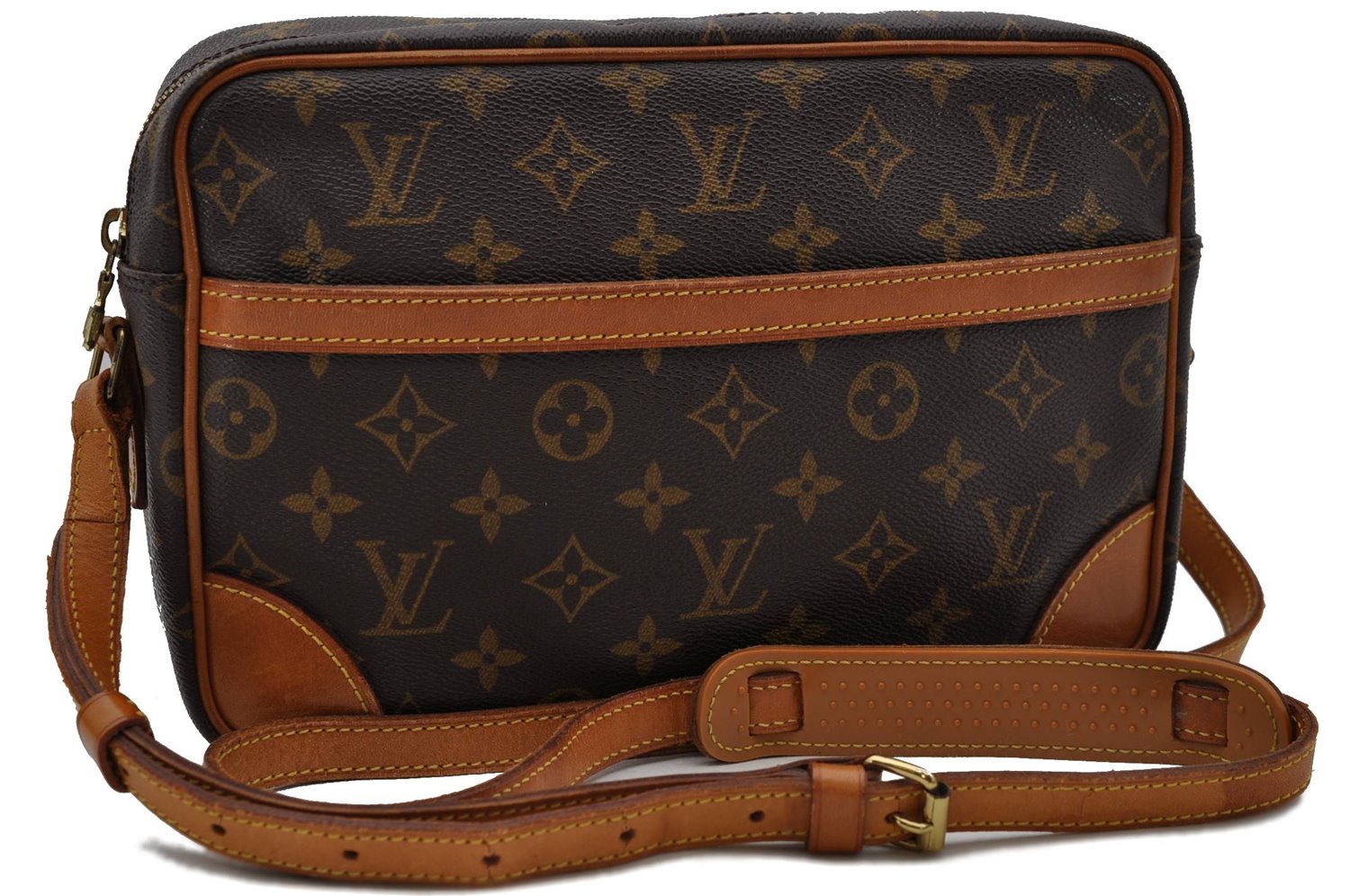 Auth Louis Vuitton Monogram Trocadero 27 Shoulder Cross Body Bag M51274 LV 1784D