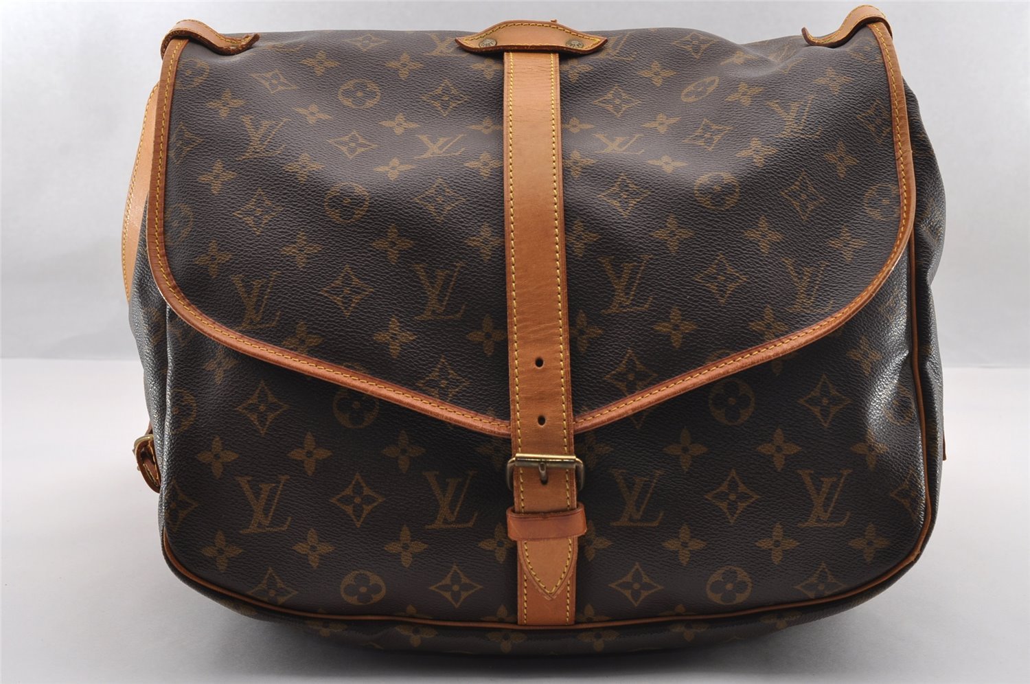 Authentic Louis Vuitton Monogram Saumur 35 Shoulder Cross Bag M42254 LV 1785I