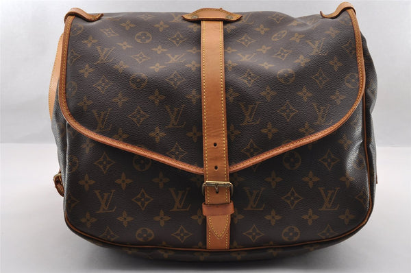 Authentic Louis Vuitton Monogram Saumur 35 Shoulder Cross Bag M42254 LV 1785I