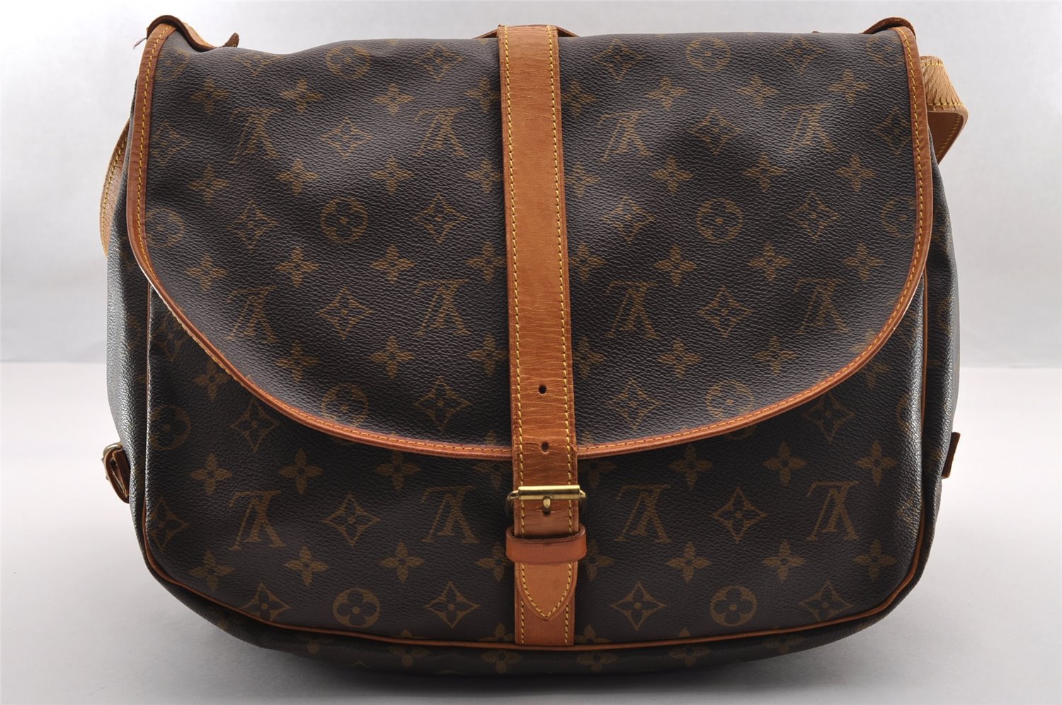 Authentic Louis Vuitton Monogram Saumur 35 Shoulder Cross Bag M42254 LV 1785I