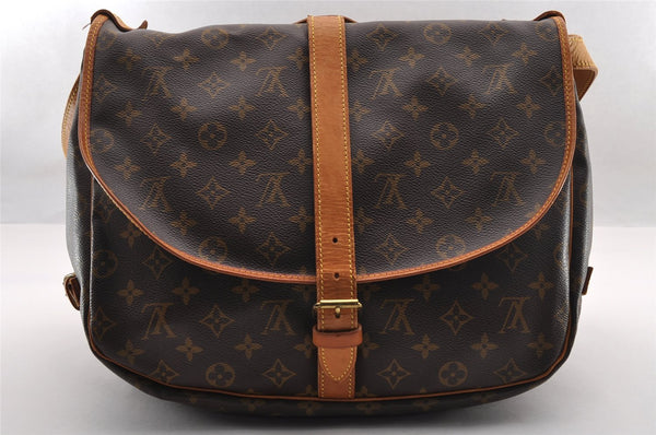 Authentic Louis Vuitton Monogram Saumur 35 Shoulder Cross Bag M42254 LV 1785I