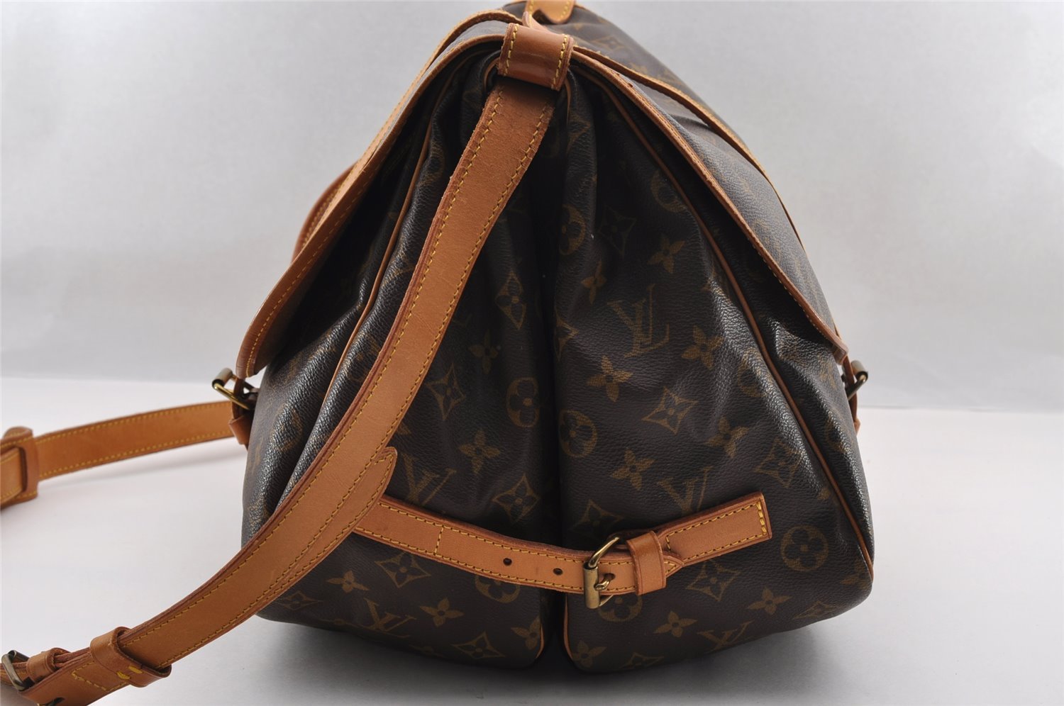 Authentic Louis Vuitton Monogram Saumur 35 Shoulder Cross Bag M42254 LV 1785I