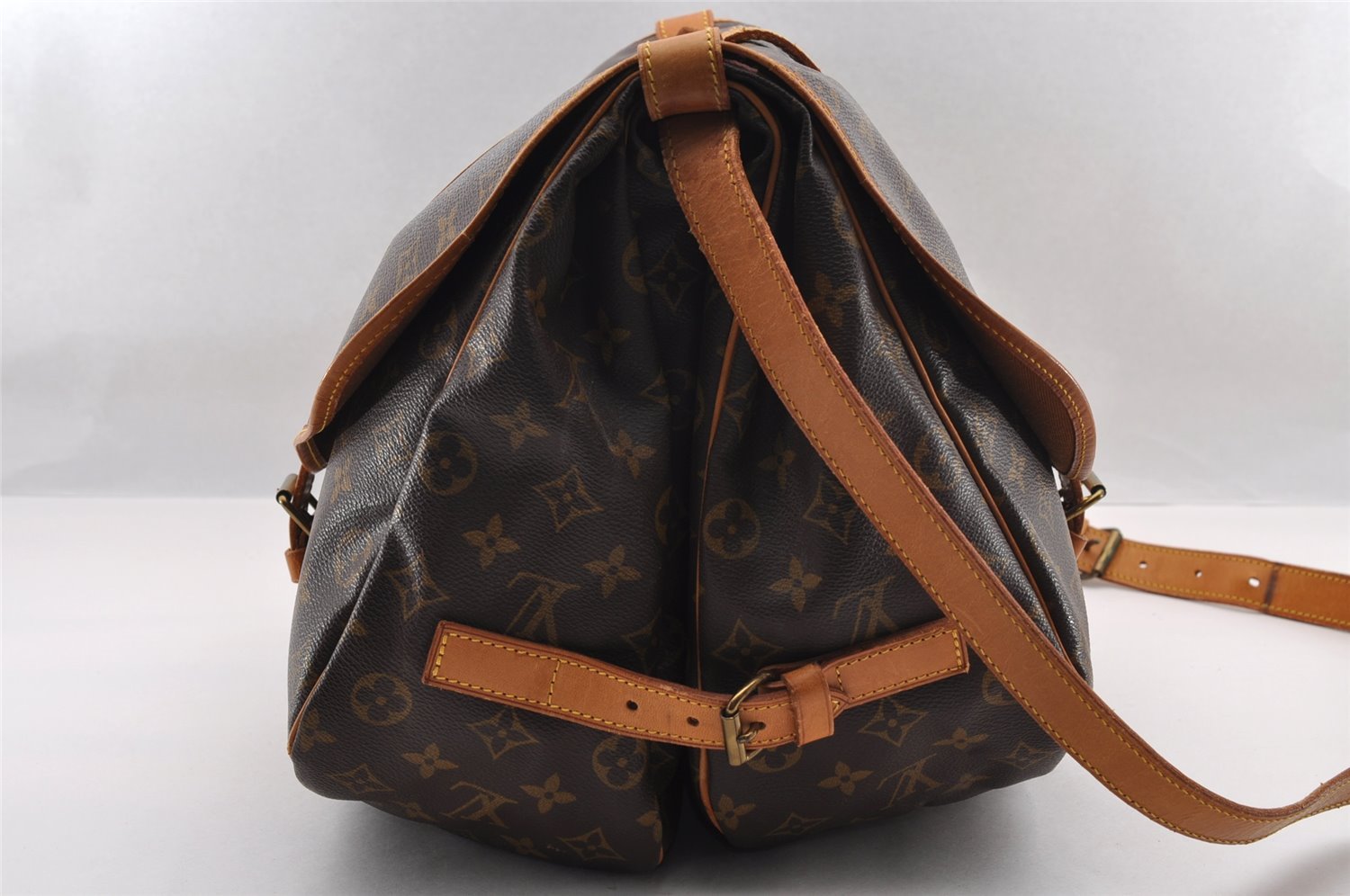 Authentic Louis Vuitton Monogram Saumur 35 Shoulder Cross Bag M42254 LV 1785I