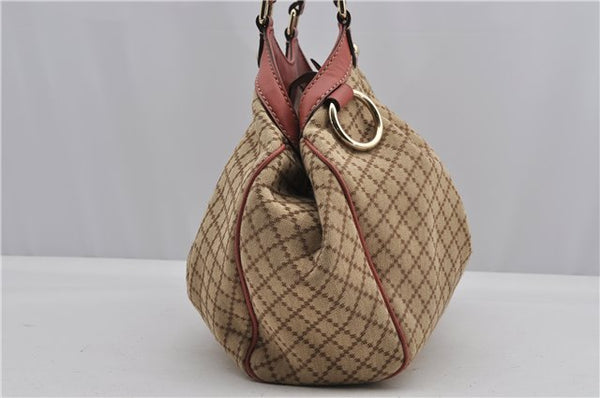 Authentic GUCCI Diamante Sukey Tote Bag Canvas Leather 211944 Brown 1790F