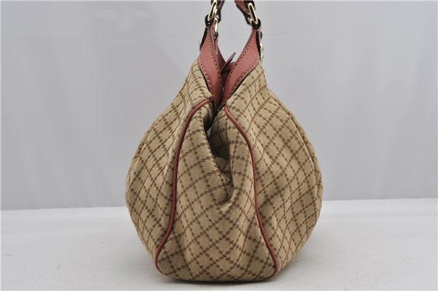 Authentic GUCCI Diamante Sukey Tote Bag Canvas Leather 211944 Brown 1790F