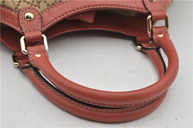 Authentic GUCCI Diamante Sukey Tote Bag Canvas Leather 211944 Brown 1790F