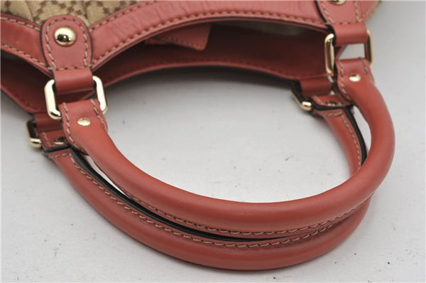 Authentic GUCCI Diamante Sukey Tote Bag Canvas Leather 211944 Brown 1790F