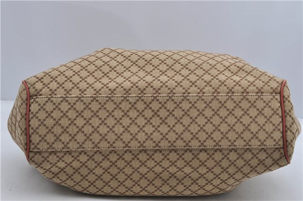 Authentic GUCCI Diamante Sukey Tote Bag Canvas Leather 211944 Brown 1790F