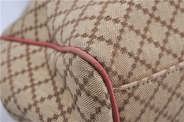 Authentic GUCCI Diamante Sukey Tote Bag Canvas Leather 211944 Brown 1790F