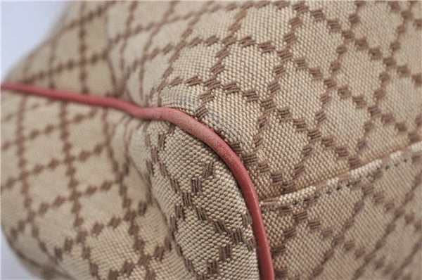 Authentic GUCCI Diamante Sukey Tote Bag Canvas Leather 211944 Brown 1790F