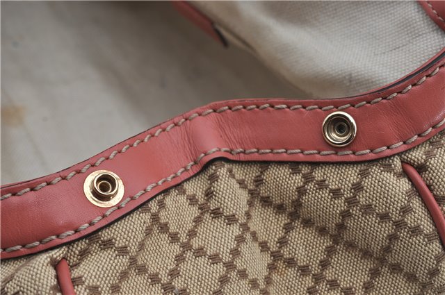 Authentic GUCCI Diamante Sukey Tote Bag Canvas Leather 211944 Brown 1790F