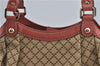 Authentic GUCCI Diamante Sukey Tote Bag Canvas Leather 211944 Brown 1790F