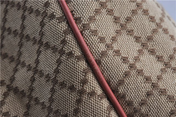 Authentic GUCCI Diamante Sukey Tote Bag Canvas Leather 211944 Brown 1790F