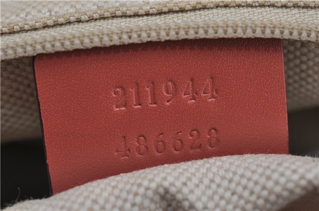 Authentic GUCCI Diamante Sukey Tote Bag Canvas Leather 211944 Brown 1790F