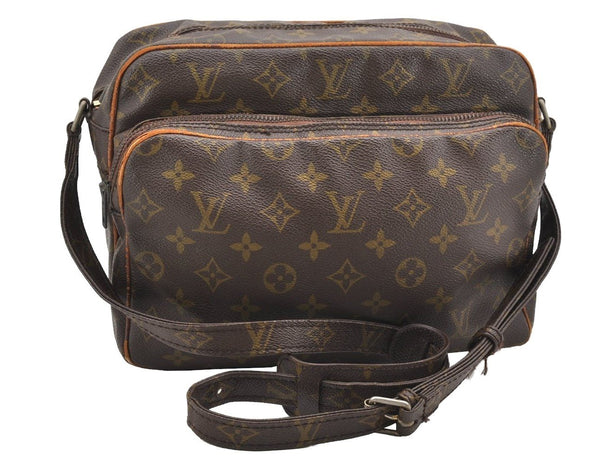 Authentic Louis Vuitton Monogram Nile Shoulder Cross Body Bag Old Model LV 1791I