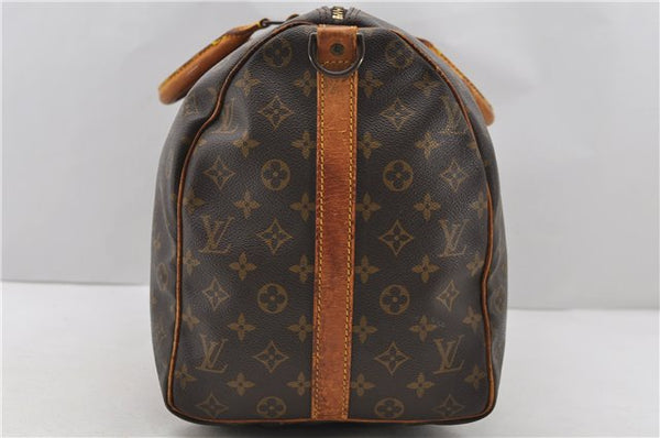 Auth Louis Vuitton Monogram Keepall Bandouliere 50 Boston Bag M41416 LV 1793D