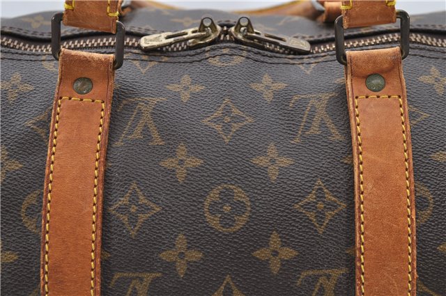 Auth Louis Vuitton Monogram Keepall Bandouliere 50 Boston Bag M41416 LV 1793D