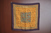 Auth HERMES Petit Carre Geant 40 Scarf "CHASSE EN" Cashmere Silk Purple 1793F