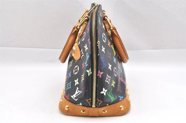 Auth Louis Vuitton Monogram Multicolor Alma PM Black Hand Bag M92646 LV 1795I
