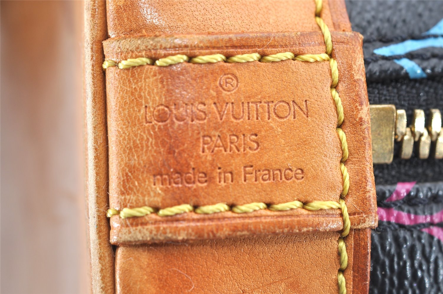 Auth Louis Vuitton Monogram Multicolor Alma PM Black Hand Bag M92646 LV 1795I