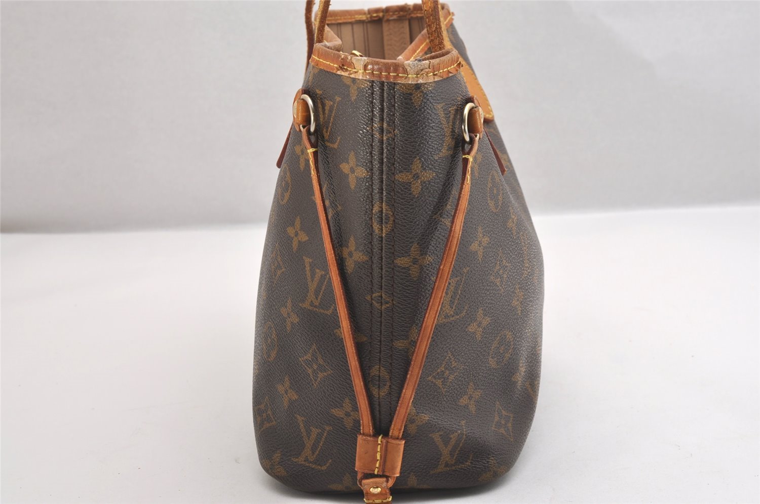 Authentic Louis Vuitton Monogram Neverfull PM Shoulder Tote Bag M40155 LV 1799I