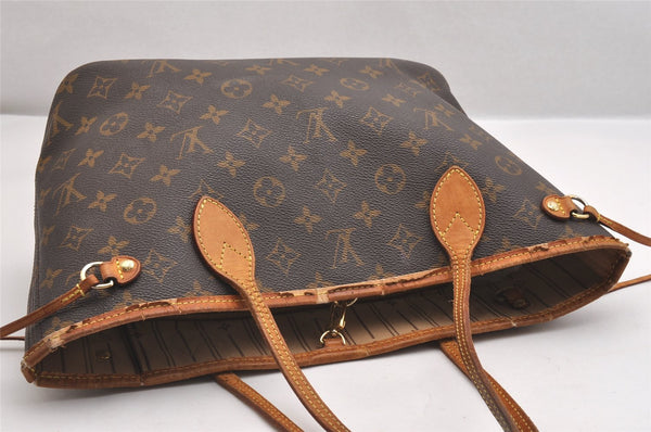 Authentic Louis Vuitton Monogram Neverfull PM Shoulder Tote Bag M40155 LV 1799I