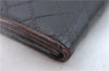 Authentic CHANEL Calf Skin Bicolore CoCo Mark Long Wallet Purse Black 1800C