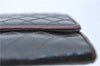 Authentic CHANEL Calf Skin Bicolore CoCo Mark Long Wallet Purse Black 1800C