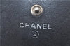 Authentic CHANEL Calf Skin Bicolore CoCo Mark Long Wallet Purse Black 1800C