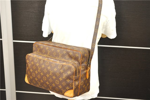 Authentic Louis Vuitton Monogram Nile 34 Shoulder Cross Body Bag M45242 LV 1800D
