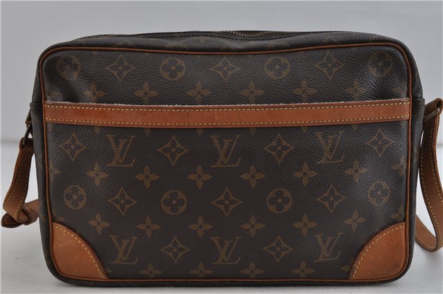 Auth Louis Vuitton Monogram Trocadero 30 Shoulder Cross Body Bag M51272 LV 1801D