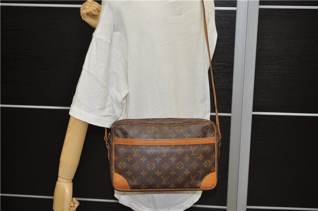 Auth Louis Vuitton Monogram Trocadero 30 Shoulder Cross Body Bag M51272 LV 1801D