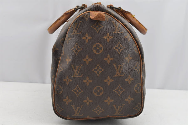 Authentic Louis Vuitton Monogram Speedy 30 Hand Boston Bag M41526 LV 1801I